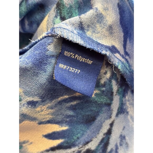 Apt. 9 Womens Medium Blue Sleeveless Floral Blouse - Picture 3 of 6